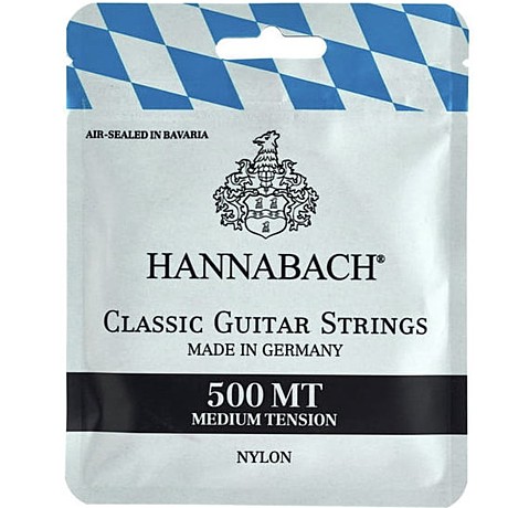 HANNABACH 500MT струны для классической гитары, посеребренная медь, среднее натяжение