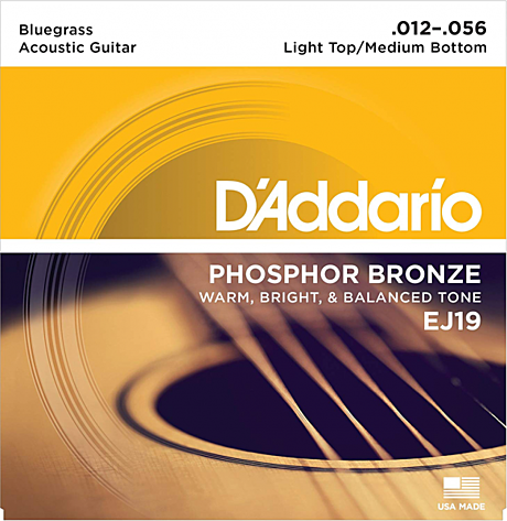 D`ADDARIO EJ19 струны для акустической гитарв 12 - 56