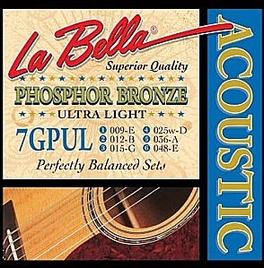 LA BELLA 7GPUL 9-48 Струны для акустической гитары 9-48