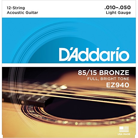 D`ADDARIO EZ940  струны для 12-ти струнной акуст. гитары 10-50