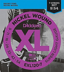 D`ADDARIO EXL120-7  струны для 7-ми струнной электрогитары 9-54
