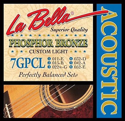 LA BELLA 7GPCL Custom Light 11-52  струны для акустической гитары 