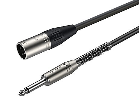 ROXTONE SMXJ250/1 Кабель микрофонный, XLR 3P male 6.3мм mono Jack, 1м