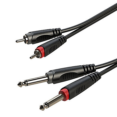 ROXTONE RACC150/6 аудиокабель, 2 x RCA - 2 x 6,3 mono Jack, 6м