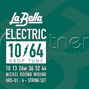 LA BELLA HRS-D1 Drop Six струны для электрогитары 10 - 64