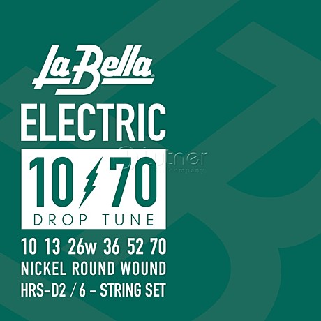 LA BELLA HRS-D2 струны для электрогитары 10 - 70 Drop