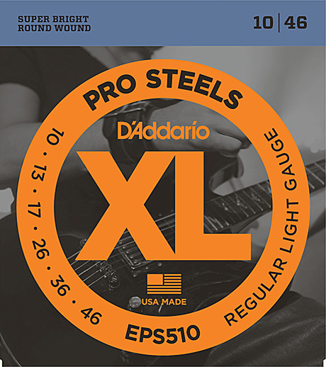 D'ADDARIO EPS510 XL PRO STEEL Струны для электрогитары Regular Light 10-46