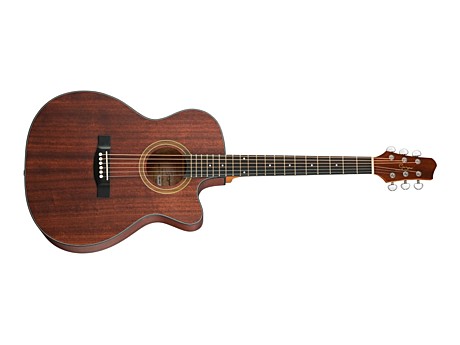 SMIGER SM-402EQ электро акустическая гитара, с вырезом, цвет натуральный