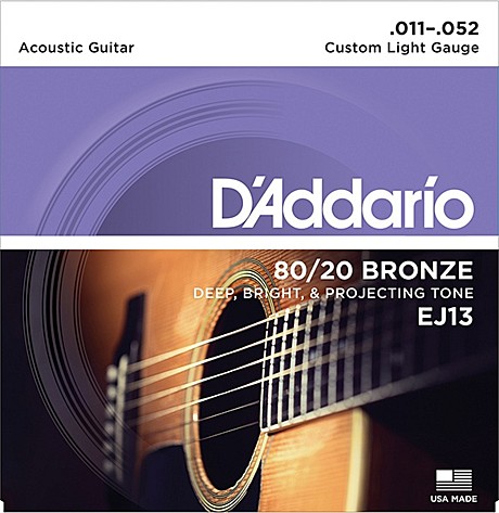 D`ADDARIO EJ13 Струны для акустической гитары  11-52