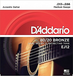 D'ADDARIO EJ12 BRONZE 80/20 Струны для акустической гитары 13-56