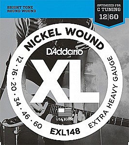 D`ADDARIO EXL148 струны для электрогитары 12-60, строй: dropped C					