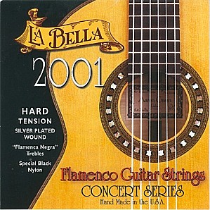 LA BELLA 2001 HardTension flamenco черный нейлон  струны для классической гитары