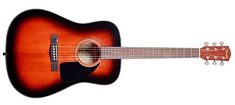 FENDER CD-60 Sunburst акустическая гитара, затемненное дерево